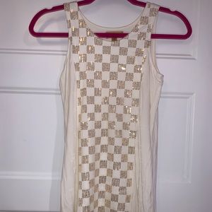 Girls Gold Mini Dress